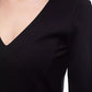 Elegant Black V-Neck Sheath Dress