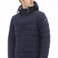 Blue Polyester Men Jacket