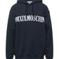 Chic Contrast Logo Cotton Hoodie