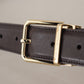 Elegant Leather Logo Engraved Belt