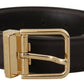 Elegant Leather Logo Engraved Belt