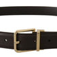 Elegant Leather Logo Engraved Belt