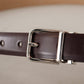 Elegant Dark Brown Leather Belt