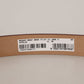 Elegant Dark Brown Leather Belt
