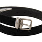 Elegant Black Velvet Designer Belt