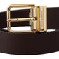 Elegant Dark Brown Leather Belt
