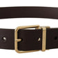 Elegant Dark Brown Leather Belt