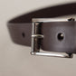 Elegant Dark Brown Leather Belt