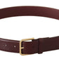Elegant Leather Belt with Metal Buckle