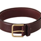 Elegant Leather Belt with Metal Buckle