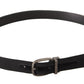 Elegant Black Leather Gents Belt