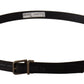 Elegant Black Leather Luxury Belt