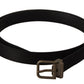 Elegant Black Leather Luxury Belt