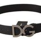 Elegant Leather Belt with Metal Buckle Closure