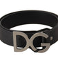 Elegant Leather Belt with Metal Buckle Closure