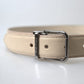 Chic Beige Italian Leather Belt