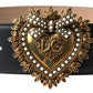 Elegant Black Leather Devotion Belt