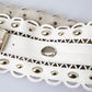 Elegant White Leather Wide Belt