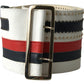 Multicolor Leather Wide Statement Belt