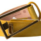 Chic Yellow Suede Leather Waist Belt