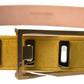 Chic Yellow Suede Leather Waist Belt