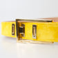 Chic Yellow Suede Leather Waist Belt