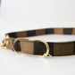 Elegant Canvas Stripe Motif Belt