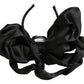 Elegant Silk Black Bow Diadem Headpiece