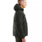 Chic Green Men's Winter Jacket – Smooth & Quilted