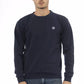 Blue Cotton Men Sweater