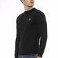 Black Cotton Men Sweater