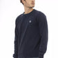 Blue Cotton Men Sweater