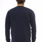 Blue Cotton Men Sweater