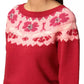 Abstract Motif Crewneck Rhinestone Sweater