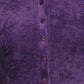 Elegant Purple Crew-Neck Cardigan