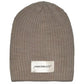 Chic Ribbed Knit Logo Cap