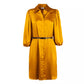 Radiant Yellow Summer Dress with Belt