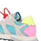 Multicolor Leather and Tech Fabric Sneakers