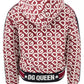 Elegant Red Hooded Logo Jacket