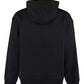 Elegant Black Cotton Hoodie with Contrasting Print