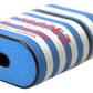 Blue Stripe Dauphine Leather Logo Print Airpod Case