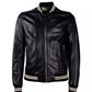 Sleek Black Lambskin Leather Jacket