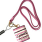 Chic Pink Stripe Leather Airpods Case