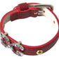 Chic Red Iguana Leather Wrap Bracelet