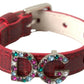 Chic Red Iguana Leather Wrap Bracelet