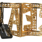 Elegant Gold Cuff with AMORE & Faux Pearls