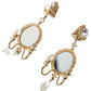 Gold Plated Mirror Chandelier Earrings