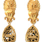 Gold Votive Crystal Madonna Earrings