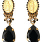 Gold Votive Crystal Madonna Earrings