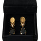 Gold Votive Crystal Madonna Earrings